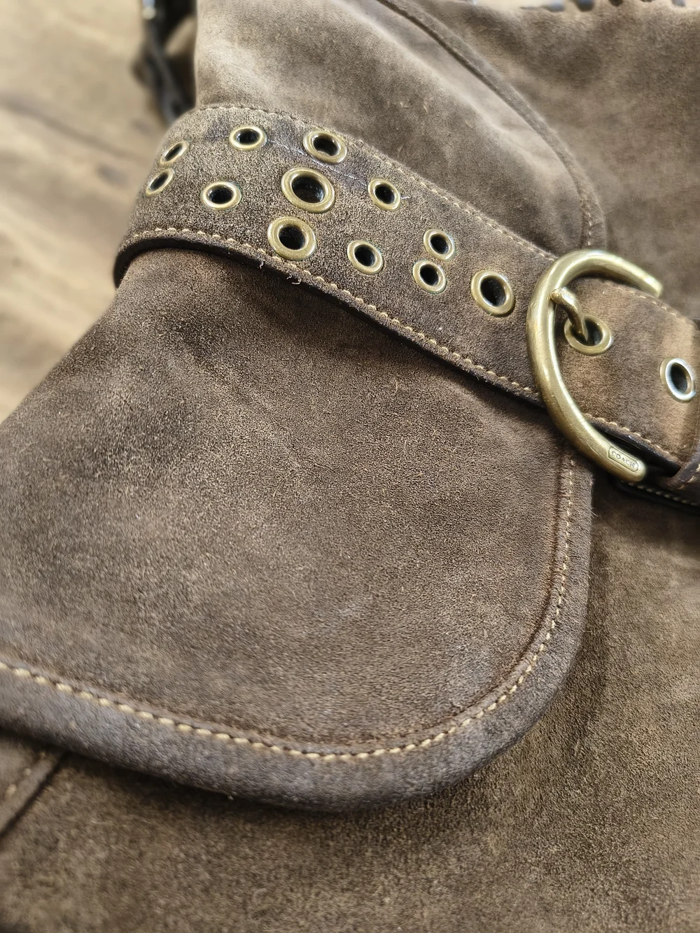 Coach Suede 2003 Soho Fringe Bag ♥️ Cowhide Leather ♥️ Vintage ❤️❤️ - Picture 14 of 15